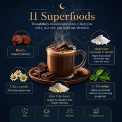 Dream Cocoa bebida servida en taza para un ritual nocturno reconfortante