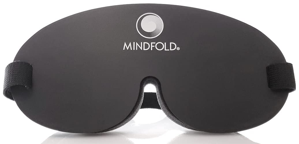 Dream Essentials Mindfold vista frontal mostrando bloqueo de luz y ajuste cómodo