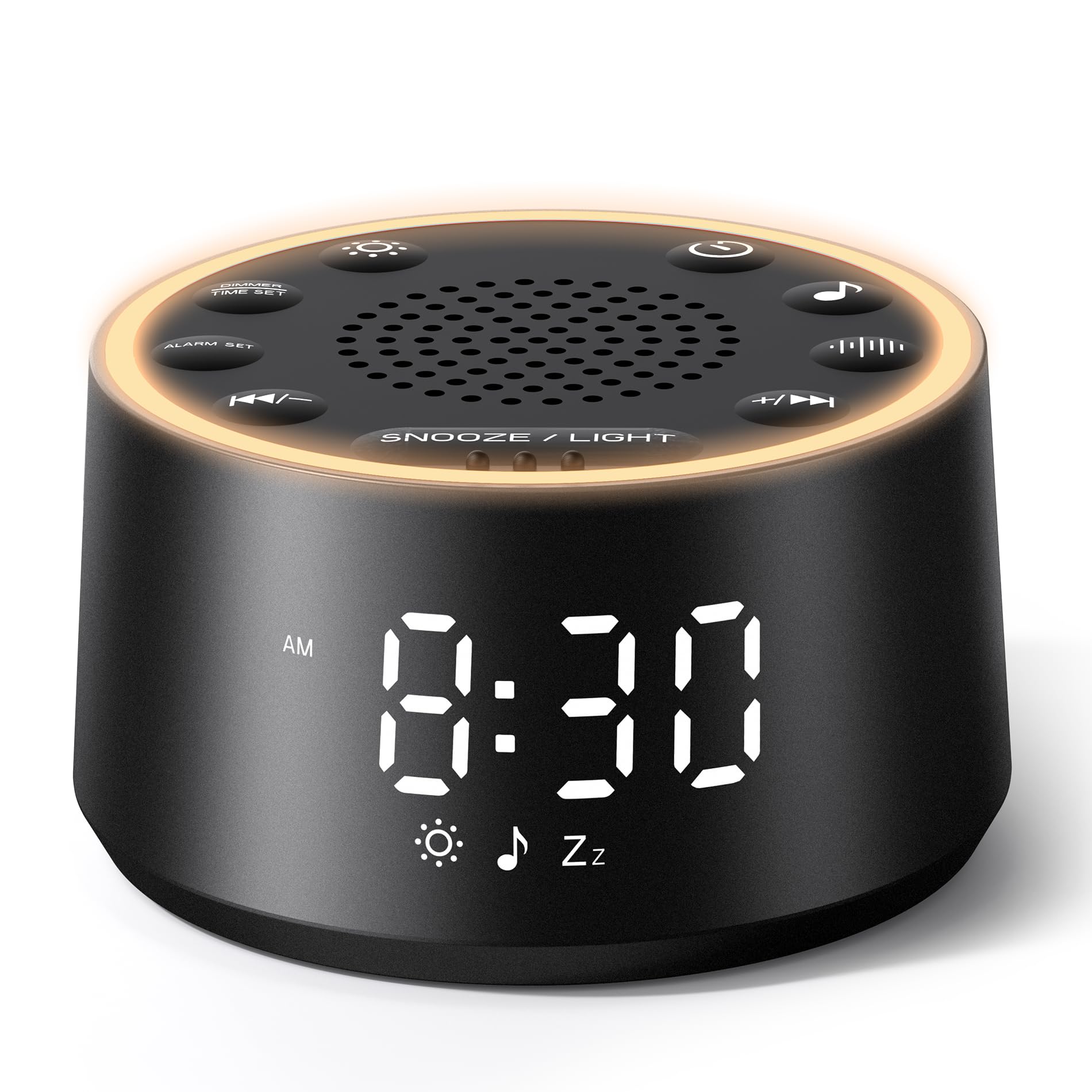 Dreamegg D1 Nova frontal blanco mostrando reloj y botones, diseño compacto beneficioso