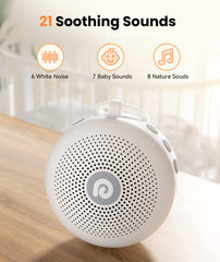 Dreamegg D11 Max colgado en cochecito ofreciendo sonido estable fuera de casa