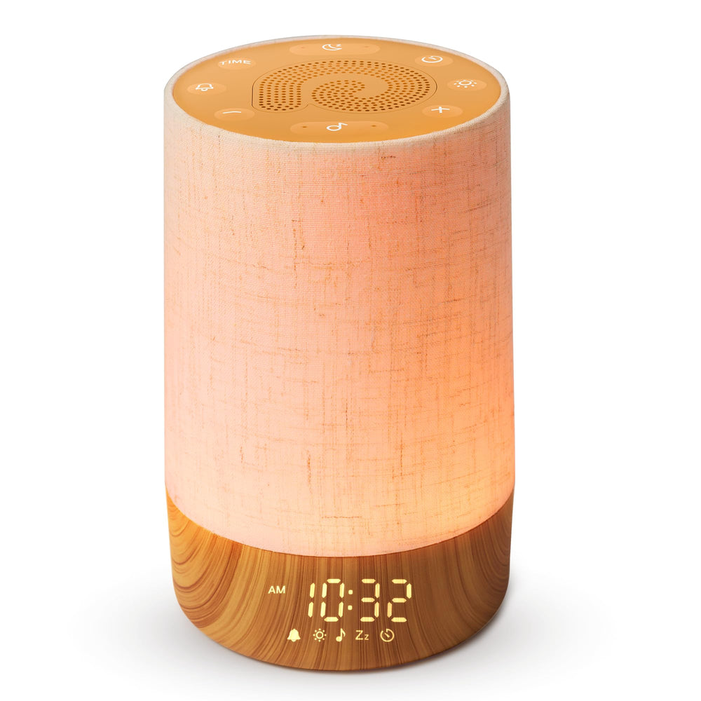 Dreamegg vista frontal con luz y beneficios de despertar suave