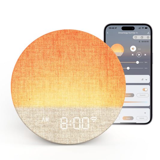 Dreamegg Sunrise 1 Pro frontal mostrando pantalla y diseño elegante, mejora el despertar