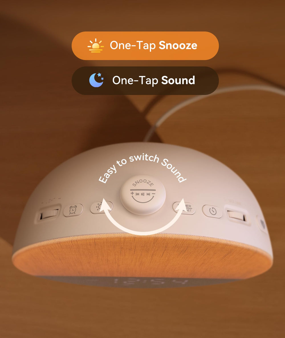 Dreamegg Sunrise 1 Pro colocado en dormitorio iluminando con luz ambiental relajante