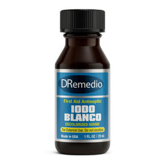 DRemedio botella frontal con etiqueta clara y diseño práctico para identificación rápida