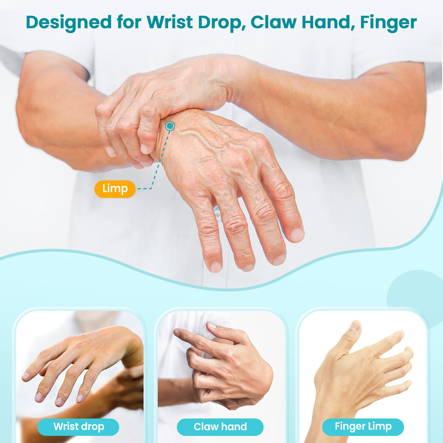 DrFinger correas de velcro ajustables facilitando colocación rápida