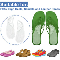 Dr Foot inserto colocado en zapato plano, soporte discreto y estable