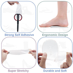Dr Foot personas de pie usando los insertos para mayor comodidad