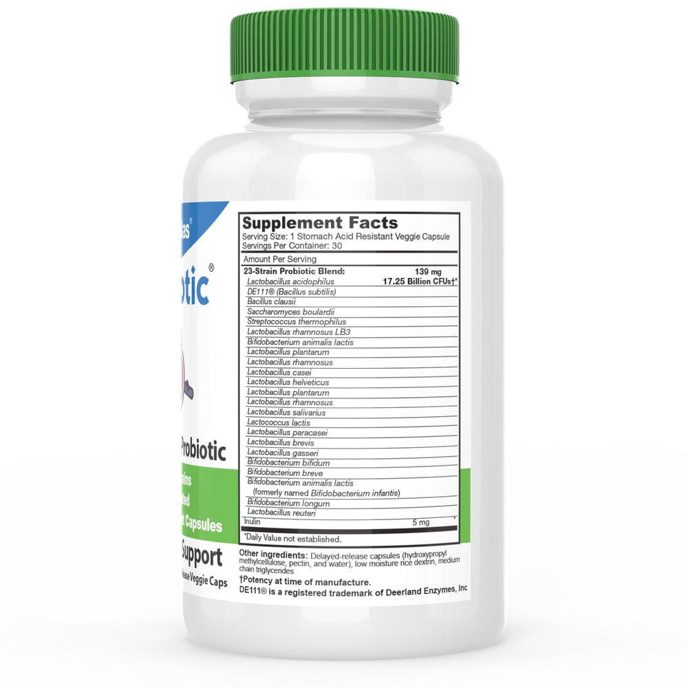 DrFormulas Nexabiotic 23 primer plano de cápsula que muestra recubrimiento protector