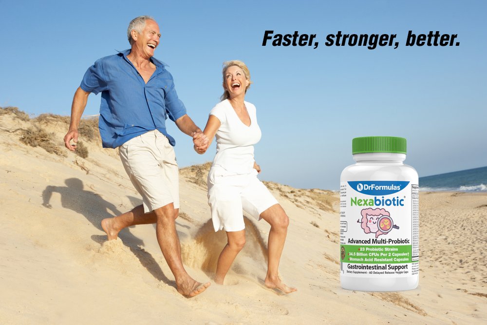 DrFormulas Nexabiotic 23 cápsula junto a una moneda para referencia de tamaño