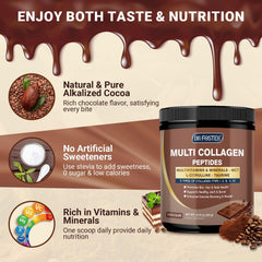 DRFOSTER colágeno Chocolate mezclado en vaso para nutrición diaria