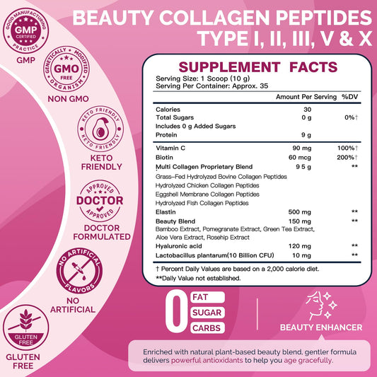 DRFOSTER Collagen polvo, textura fina lista para mezclar