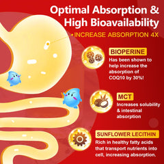Envase vegetariano DRFOSTER CoQ10 400mg, muestra cápsulas sin gluten y soja.