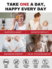 drfoster etiqueta nutricional con dosis de ubiquinol, PQQ y vitamina E