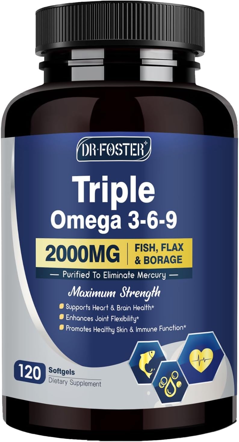 DRFOSTER envase frontal 120 softgels mostrando la presentación y dosis