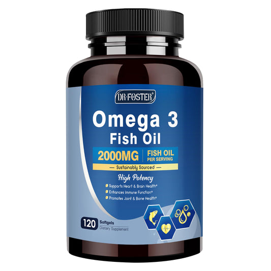 DRFOSTER Omega-3 2000mg frasco con cápsulas suaves para uso diario