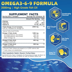 DRFOSTER Omega 3-6-9: botella en primer plano, promueve bienestar cardíaco y mental
