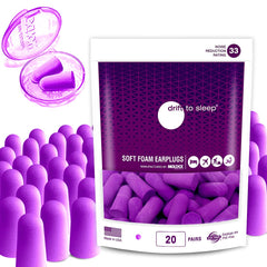 DRIFT TO SLEEP Moldex empaque frontal mostrando 20 pares y beneficio de protección