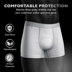 DRII FOR MEN tamaño del protector en mano para mostrar perfil ultrafino