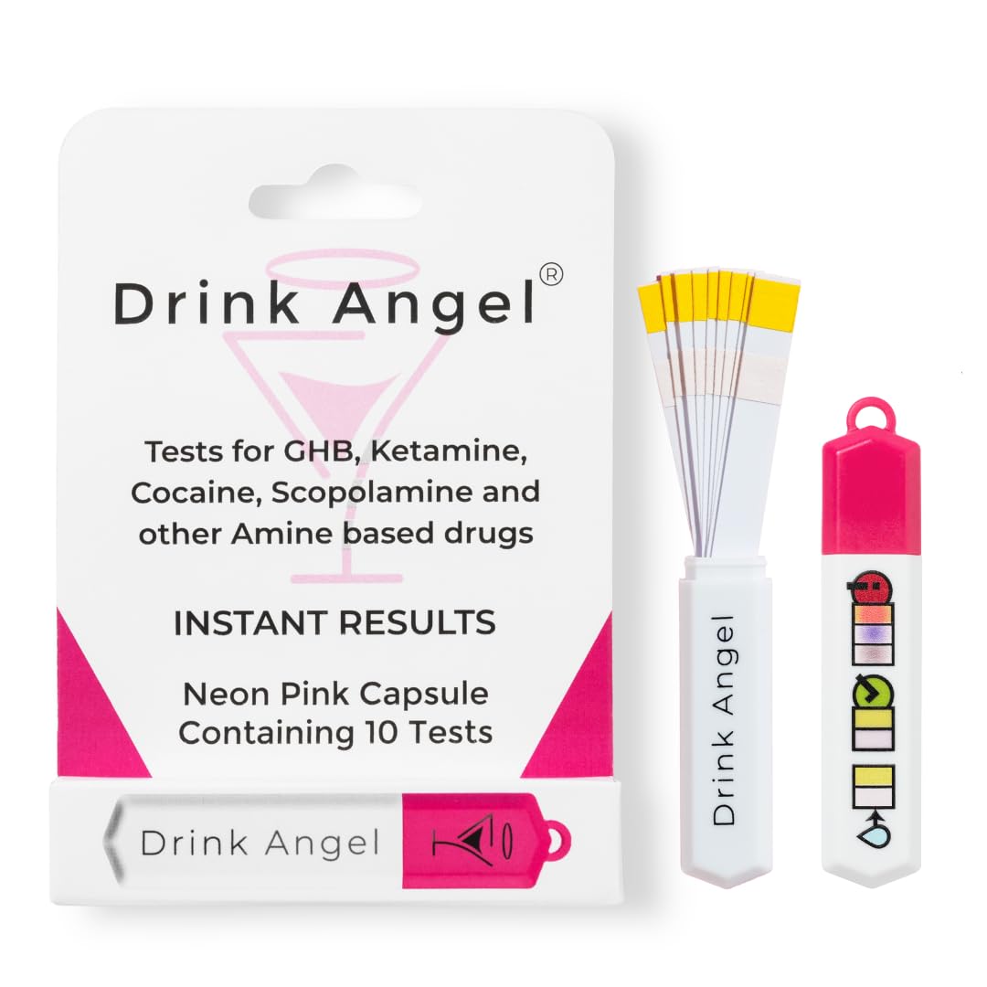 Drink Angel cápsula llavero neon pink, fácil de llevar y visible