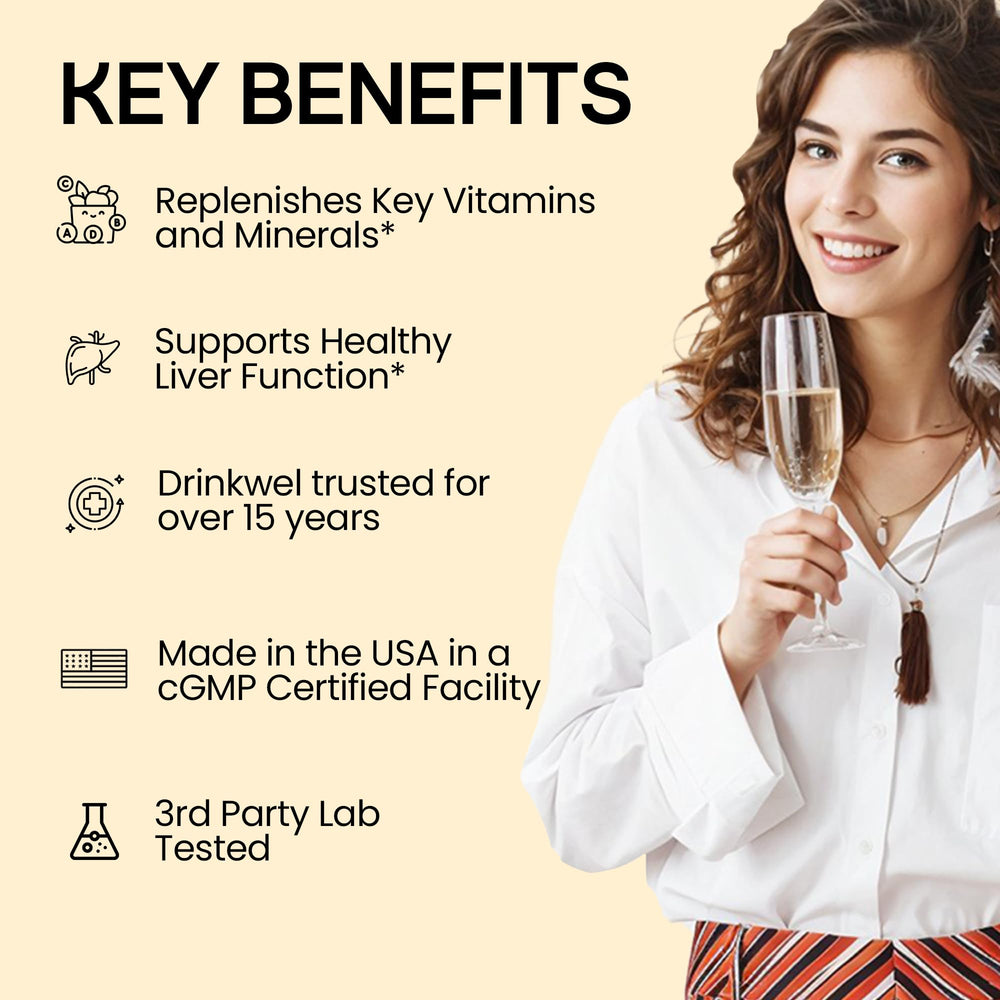 drinkwel etiqueta con lista de ingredientes, transparencia y detalles