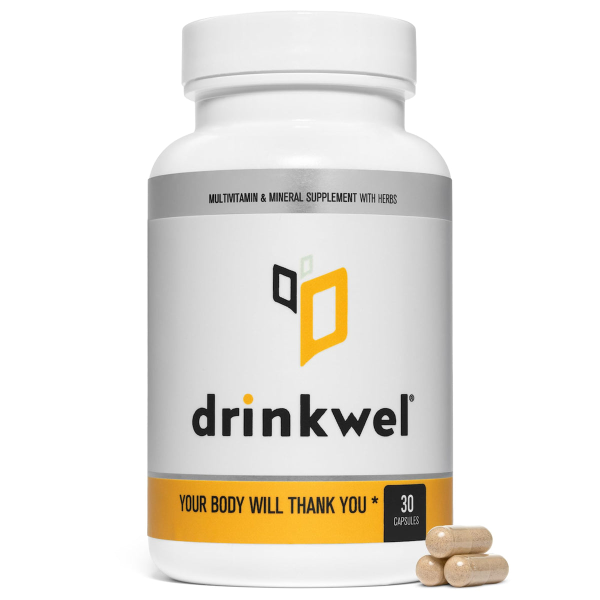 drinkwel frontal del envase mostrando diseño y beneficios del producto