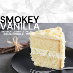 Drip Co etiqueta y detalle de aroma Smokey Vanilla, calidad artesanal
