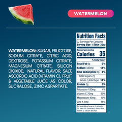 DripDrop etiqueta de ingredientes cercana destacando electrolitos naturales