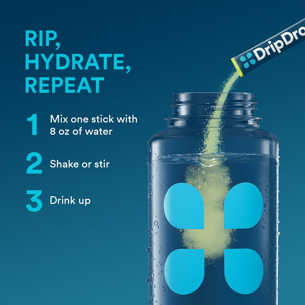 DripDrop etiqueta de ingredientes destacando perfil limpio