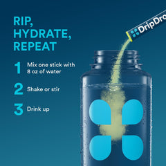 DripDrop etiqueta de ingredientes destacando perfil limpio