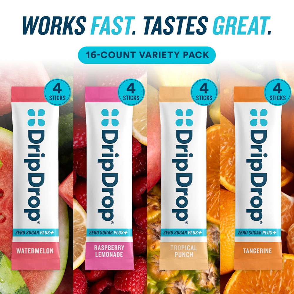 DripDrop etiqueta de ingredientes y vitaminas, transparencia y limpieza