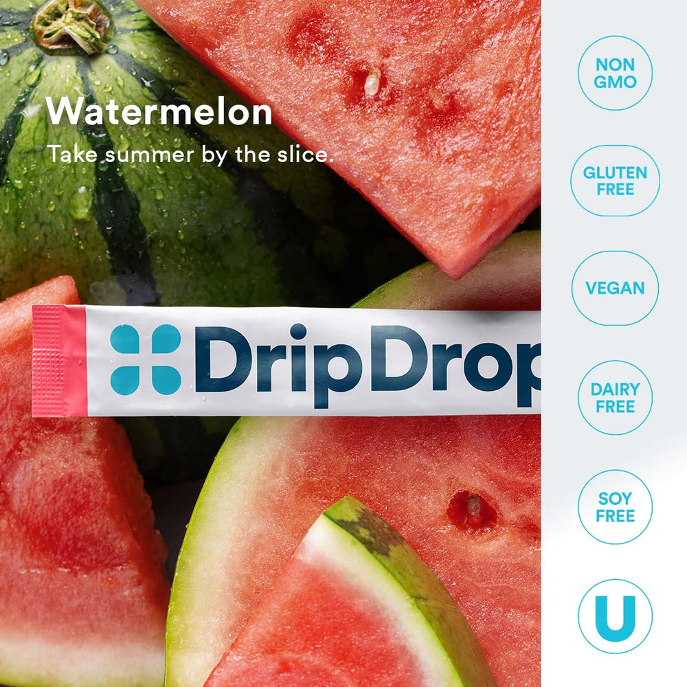 DripDrop comparación de tamaño en mano para notar portabilidad
