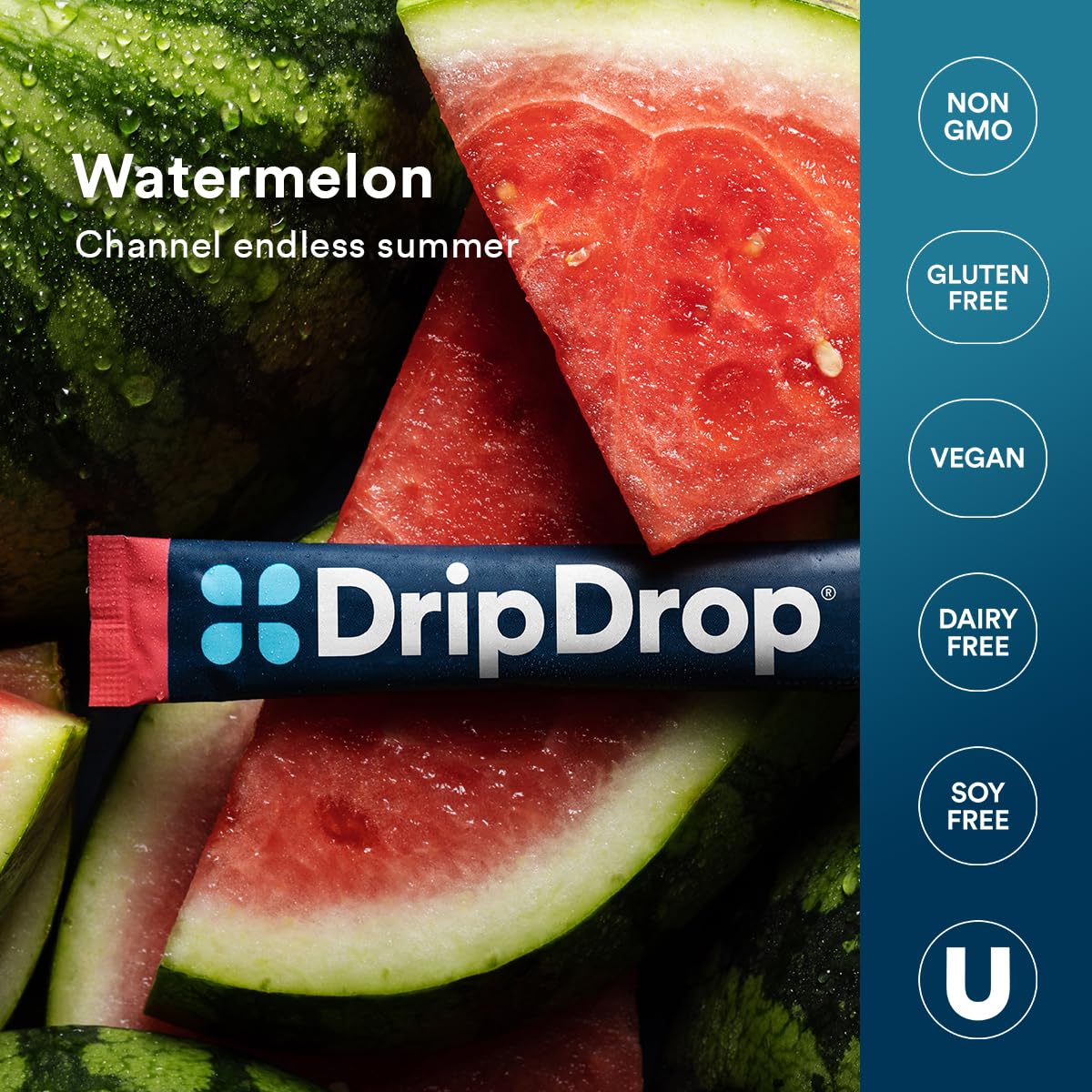 DripDrop en uso durante ejercicio hidrata y repone electrolitos