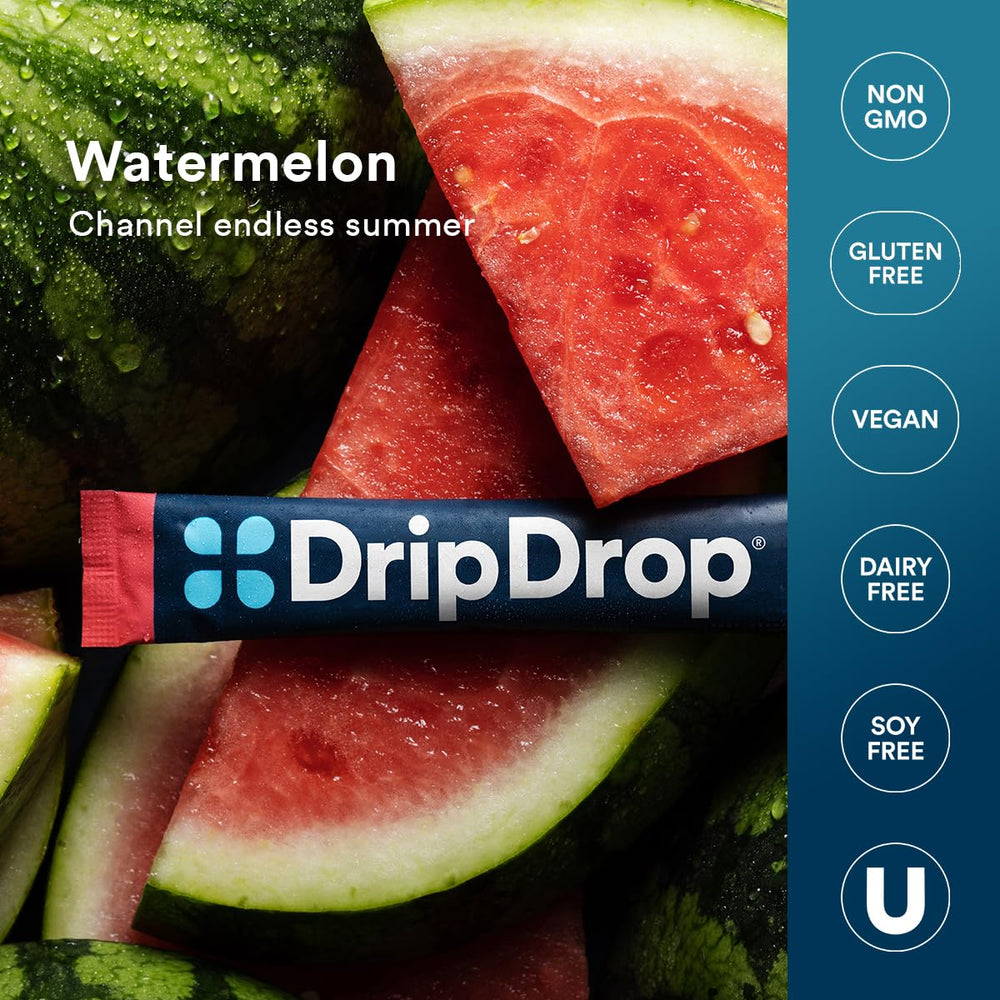 DripDrop en uso durante ejercicio hidrata y repone electrolitos