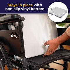 Drive Medical cojín instalado en silla de ruedas, uso diario más cómodo