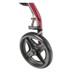 Drive Medical rollator plegado en posición vertical para guardado compacto, beneficio transporte fácil