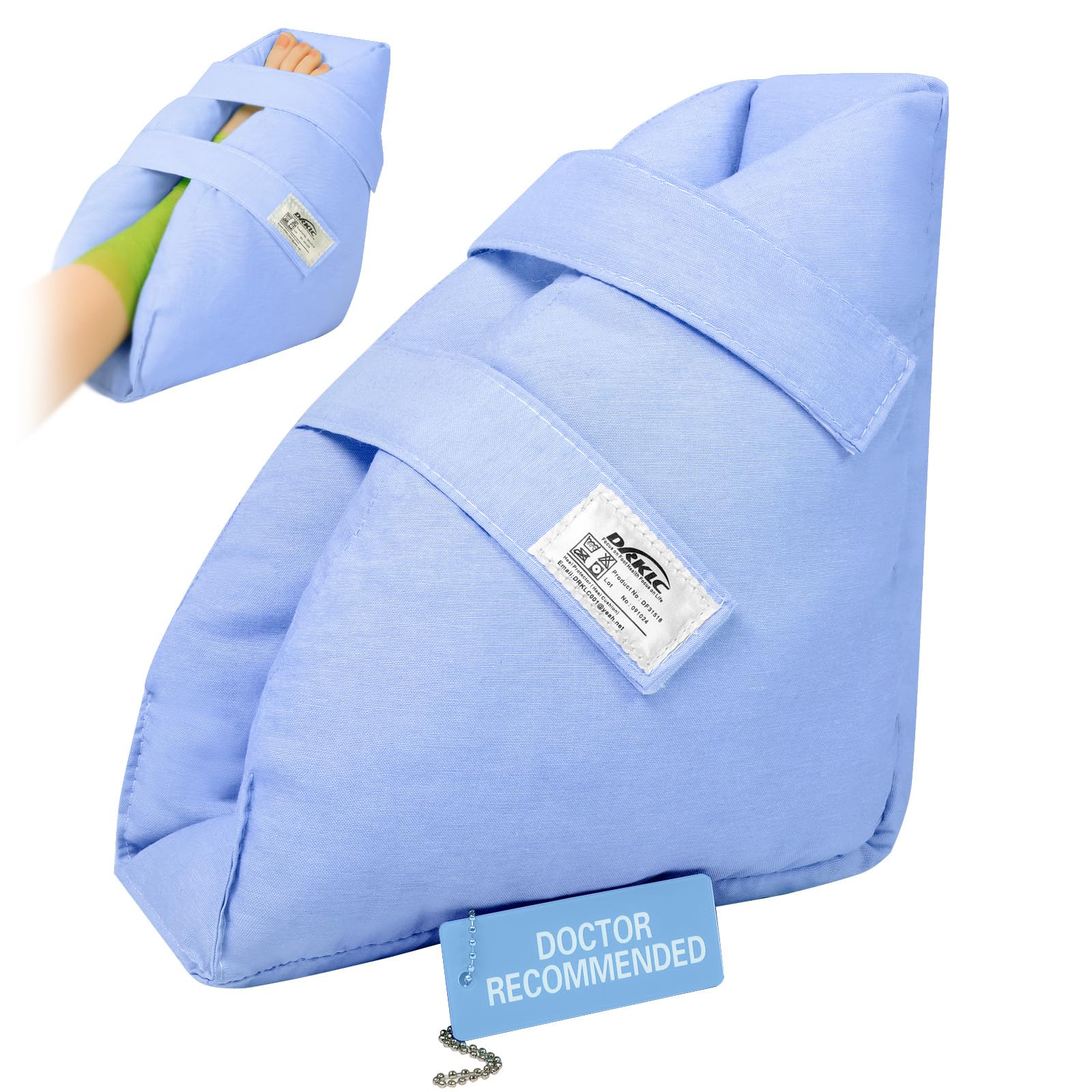 DRKLC protector de talón vista frontal con acolchado y ajuste cómodo