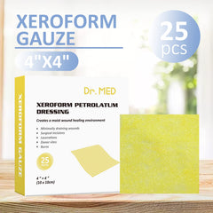 Dr.Med textura de gasa con petrolato mostrando superficie no adherente