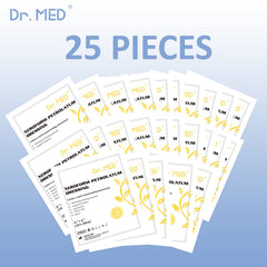 Dr.Med etiqueta del paquete con indicaciones y empaque individual, seguridad