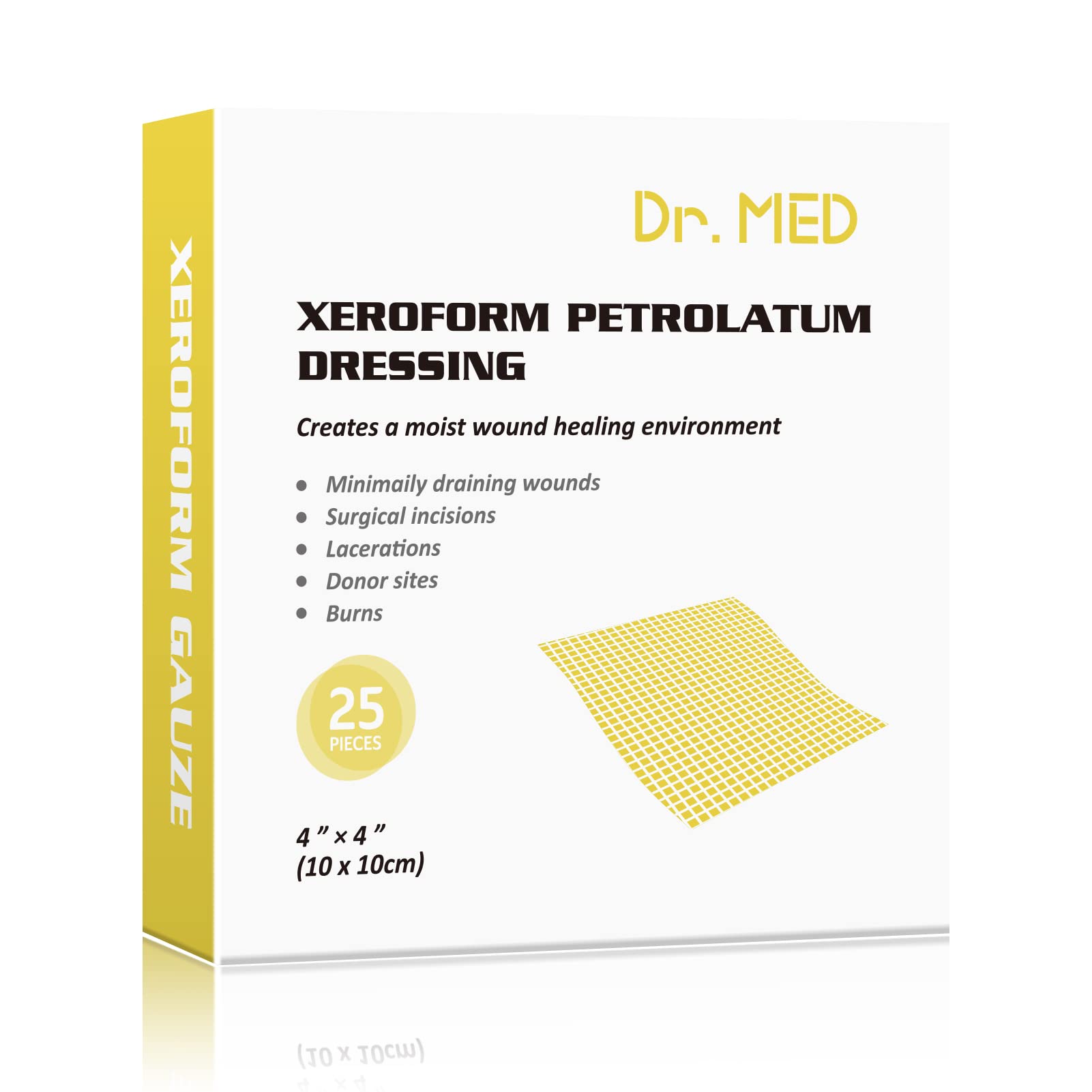 Dr.Med empaque frontal del box de 25 apósitos, protección estéril