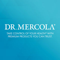 Dr. Mercola envase abierto y contenido visible para verificar cantidad y calidad
