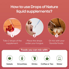 Drops Of Nature uso en cocina familiar que facilita administración a niños