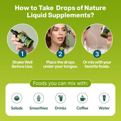 Drops Of Nature servicio en vaso mezclado para consumo fácil