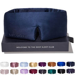 Drowsy antifaz frente midnight blue bloquea la luz para dormir mejor