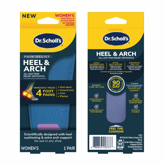 Dr. Scholl's detalle de la copa de talón con amortiguación protectora