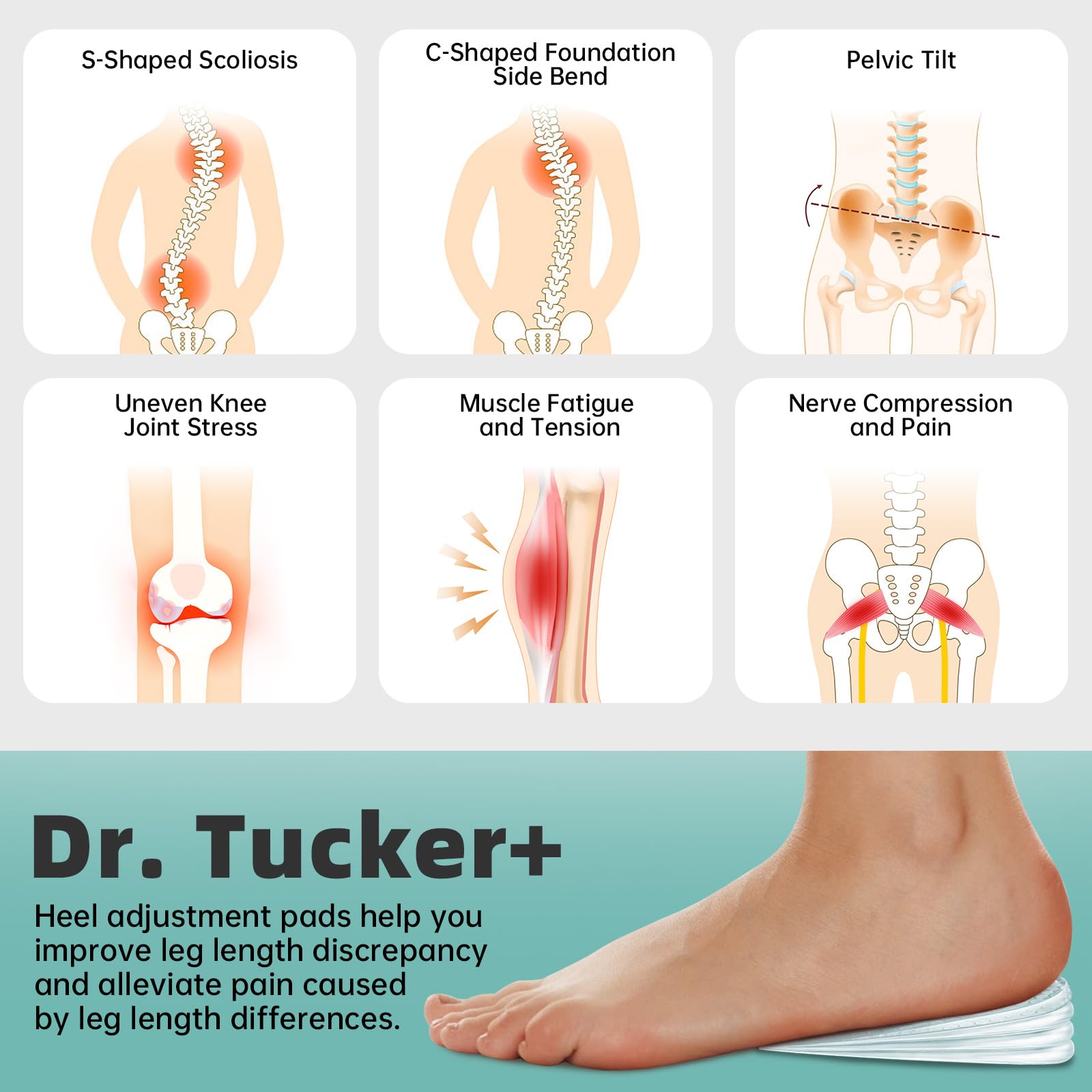 Dr.Tucker+ textura superior tipo panal antideslizante que mejora el agarre del pie