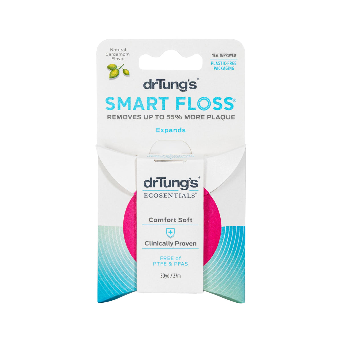 DrTung's empaque frontal con sabor cardamomo, presenta limpieza fresca