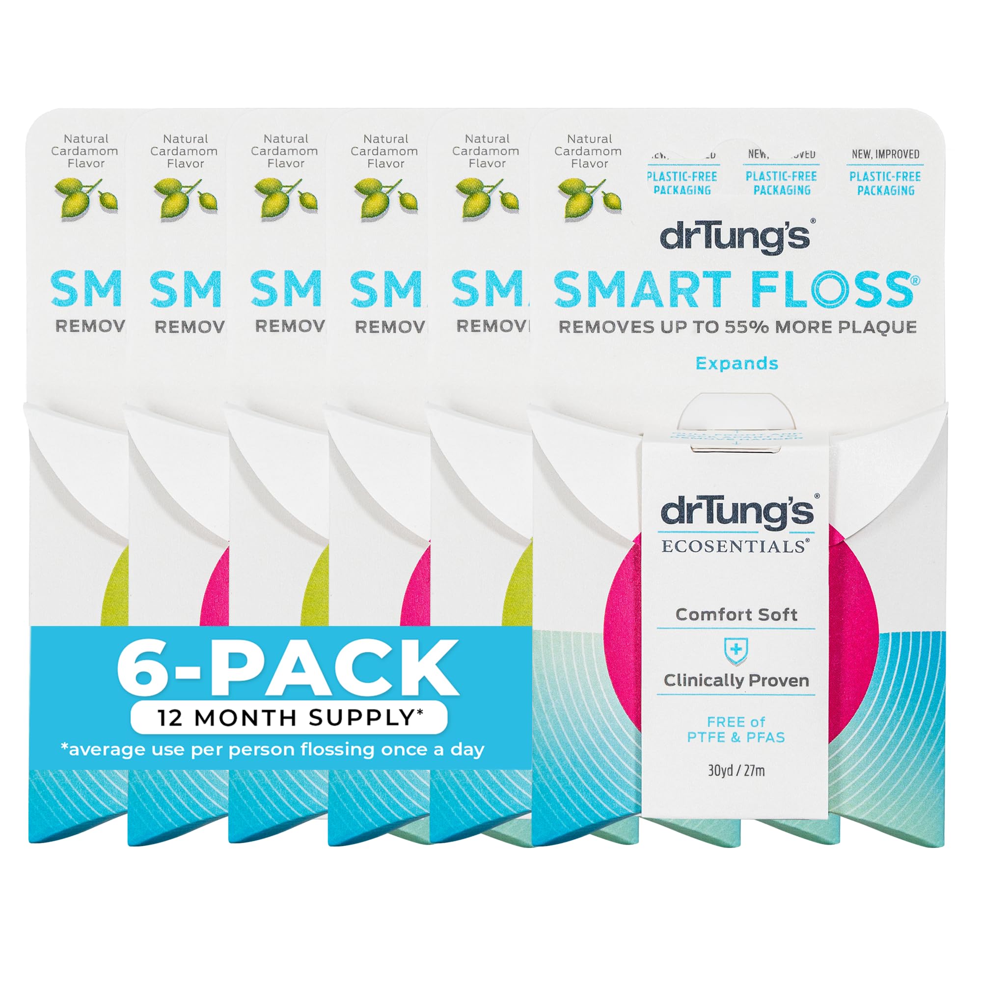 drTung's empaque frontal mostrando pack de 6 y beneficios naturales