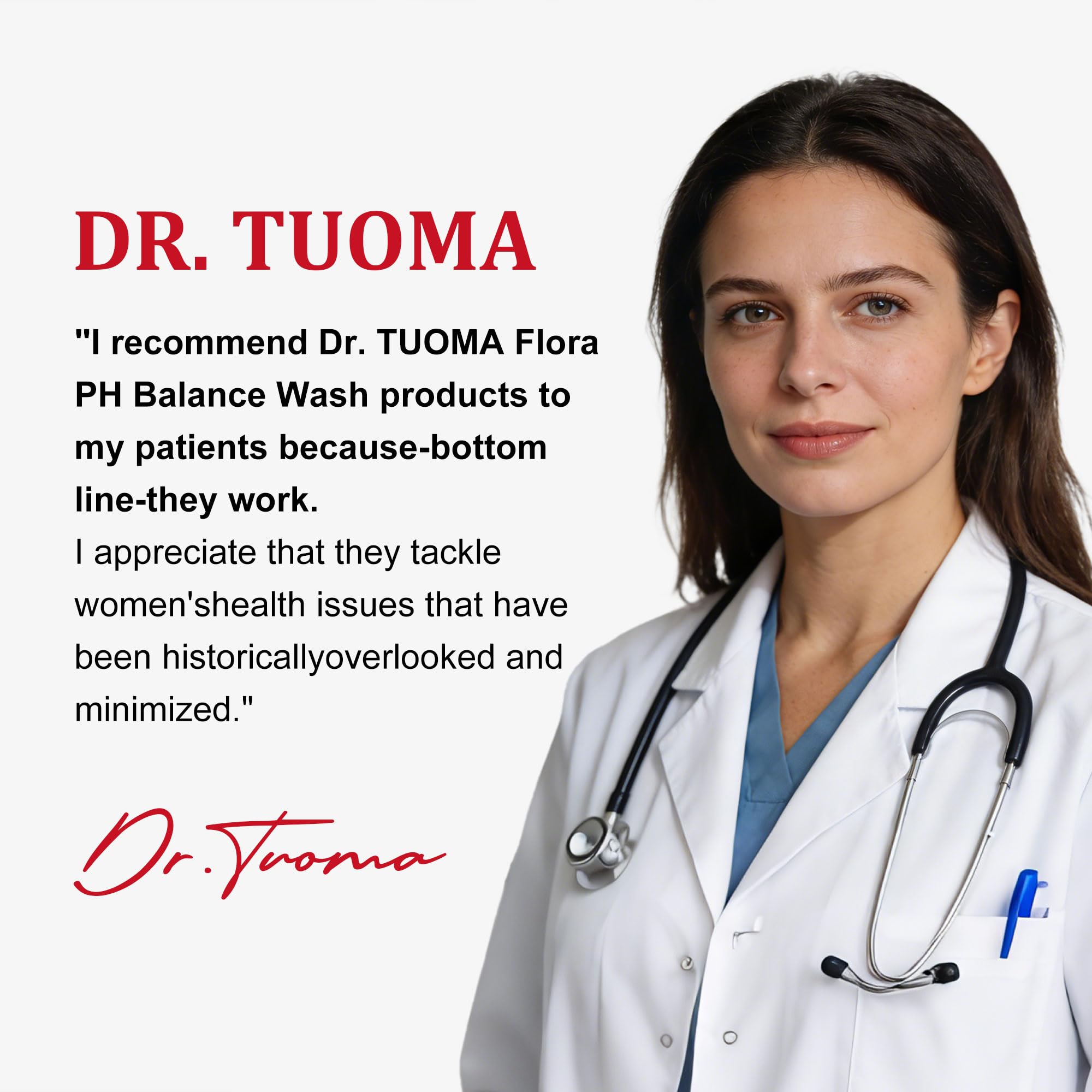 DRTUOMA etiqueta con ingredientes y beneficios para lectura clara del consumidor