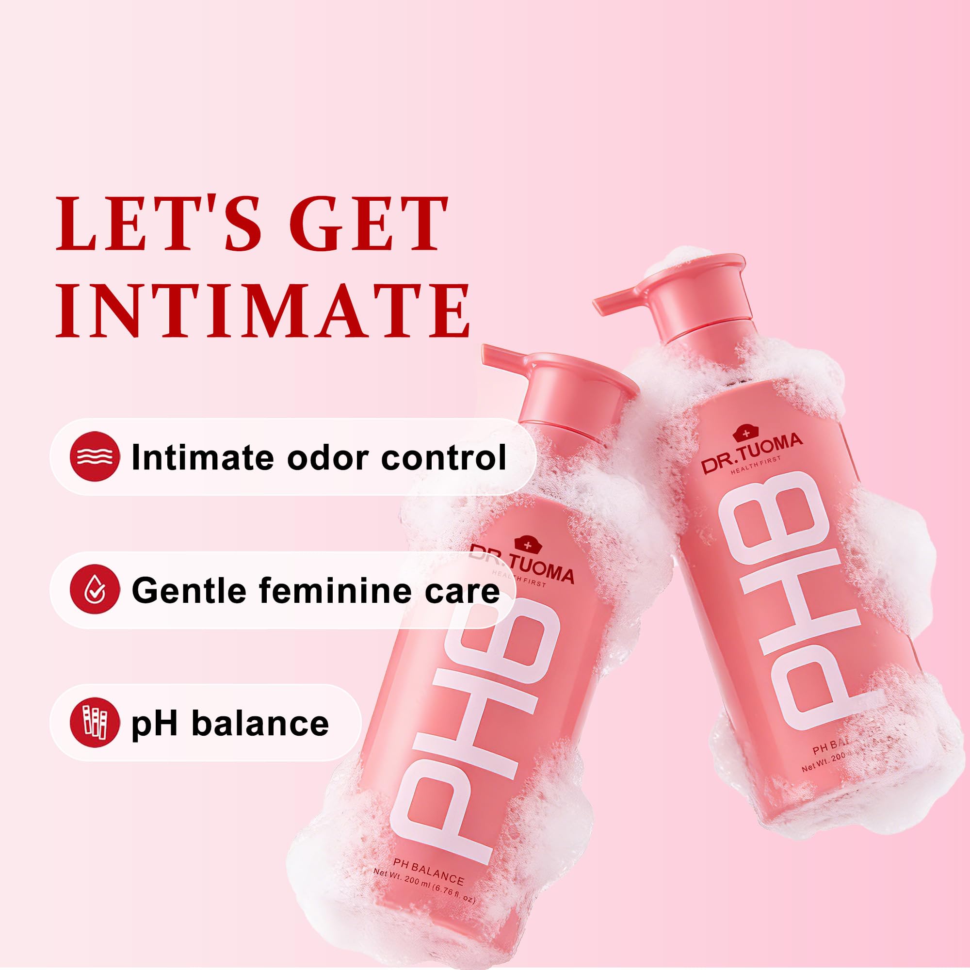 DRTUOMA gel en uso bajo la ducha demostrando limpieza suave y frescura