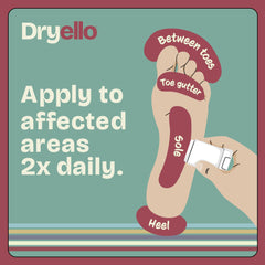 Comparación de tamaño Dryello junto a una mano para mostrar portabilidad